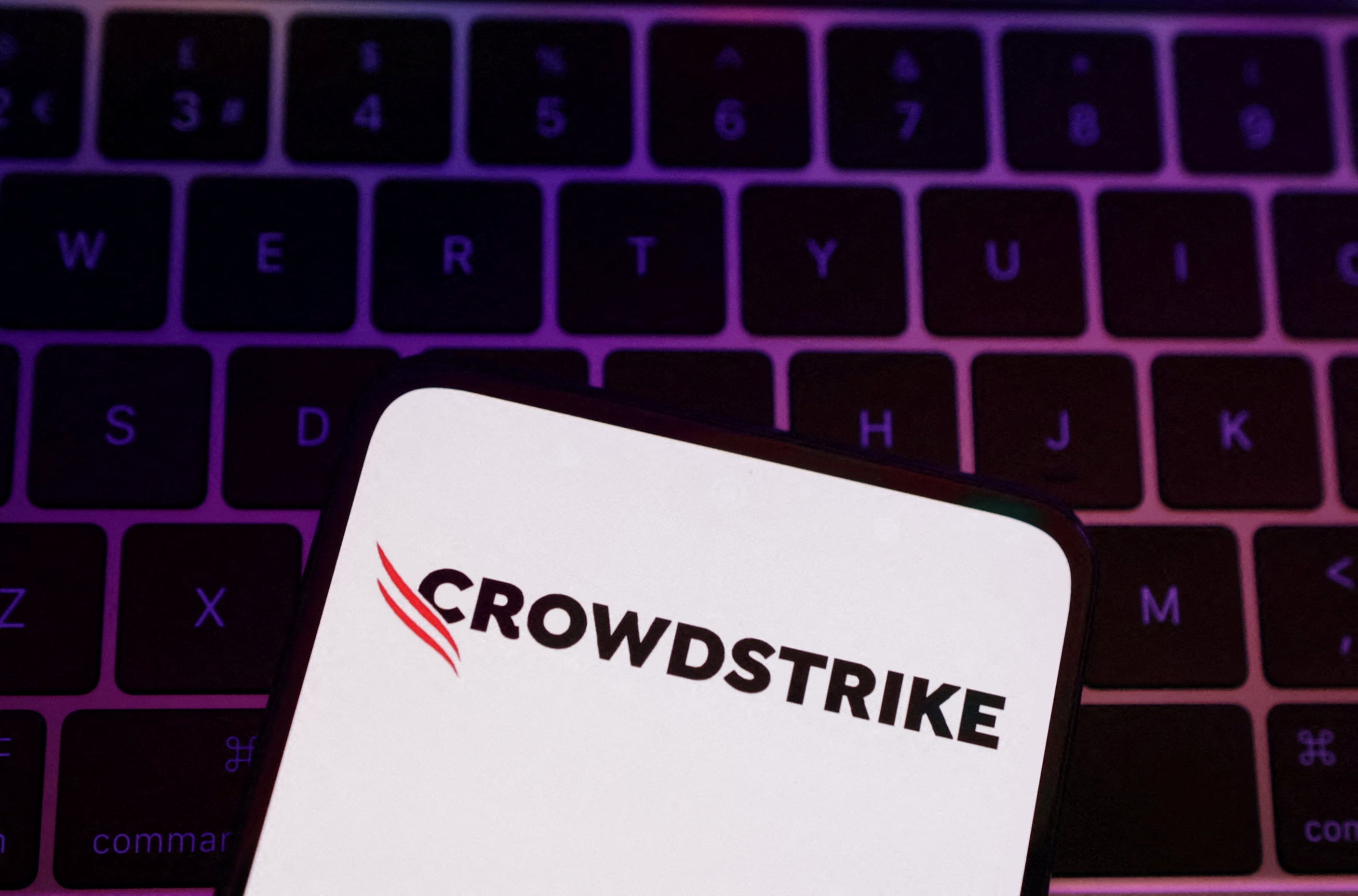 Illustration shows CrowdStrike logo