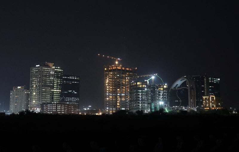 A general view of office buildings at the Gujarat International Finance Tec-City (GIFT) at Gandhinagar