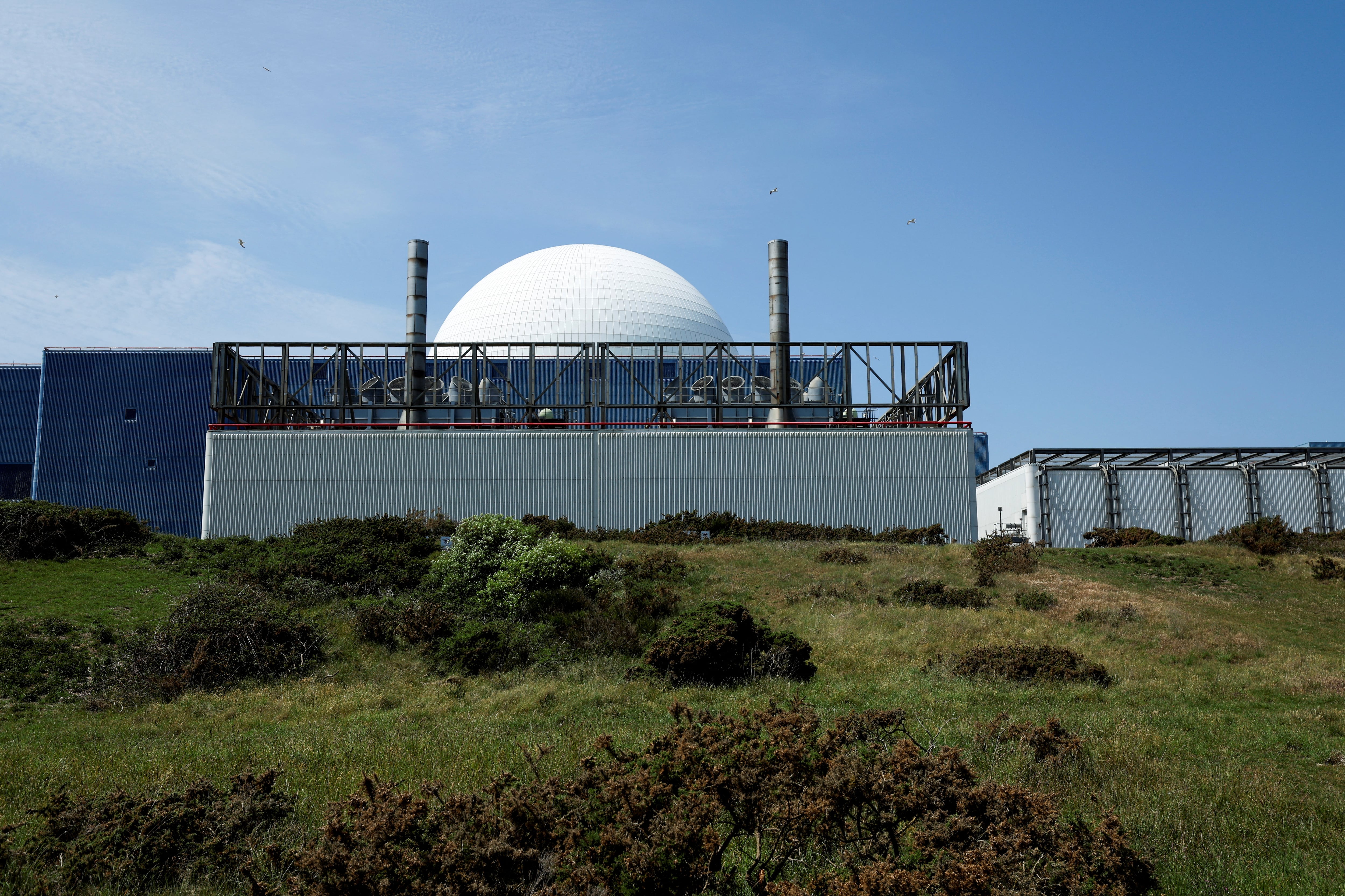 A view shows the Sizewell B nuclear power plant in Suffolk England