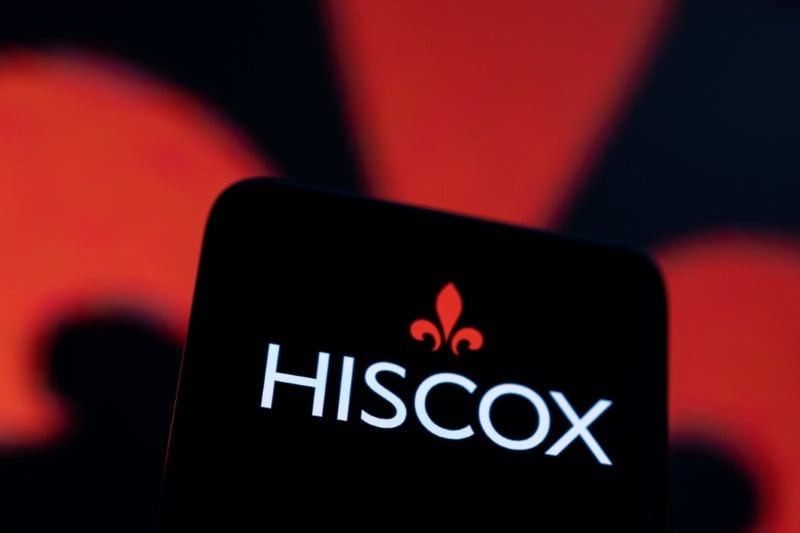 Illustration shows Hiscox logo