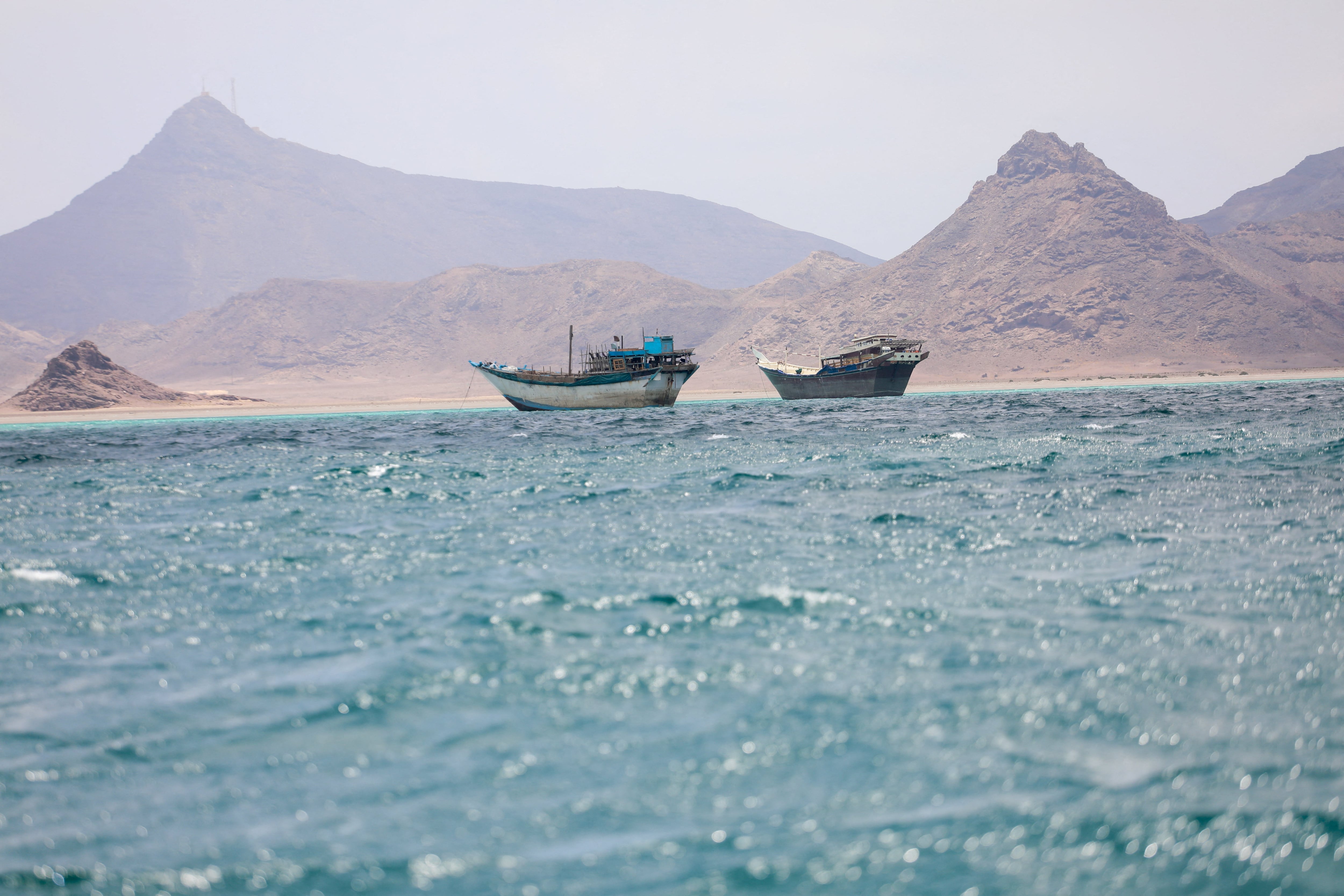 Views of Bab el-Mandeb strait as Yemen's Iran-aligned Houthis join Iran conflict