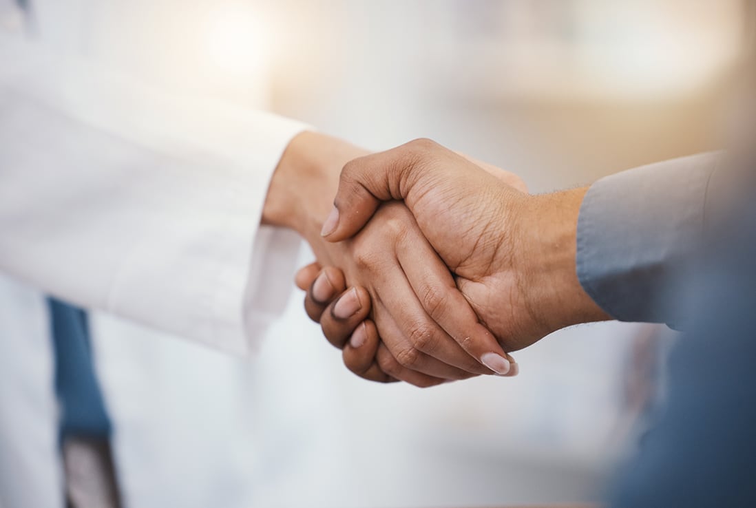 Handshake woman